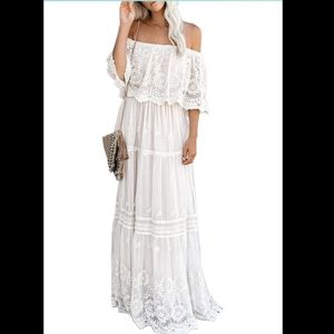 Large White Maxi dress